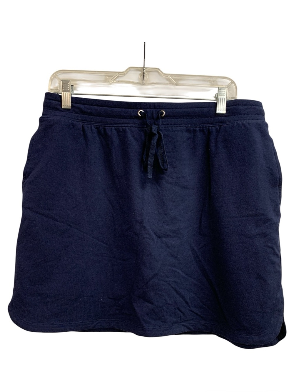 Karen Scott Navy Drawstring Casual Skirt Size L